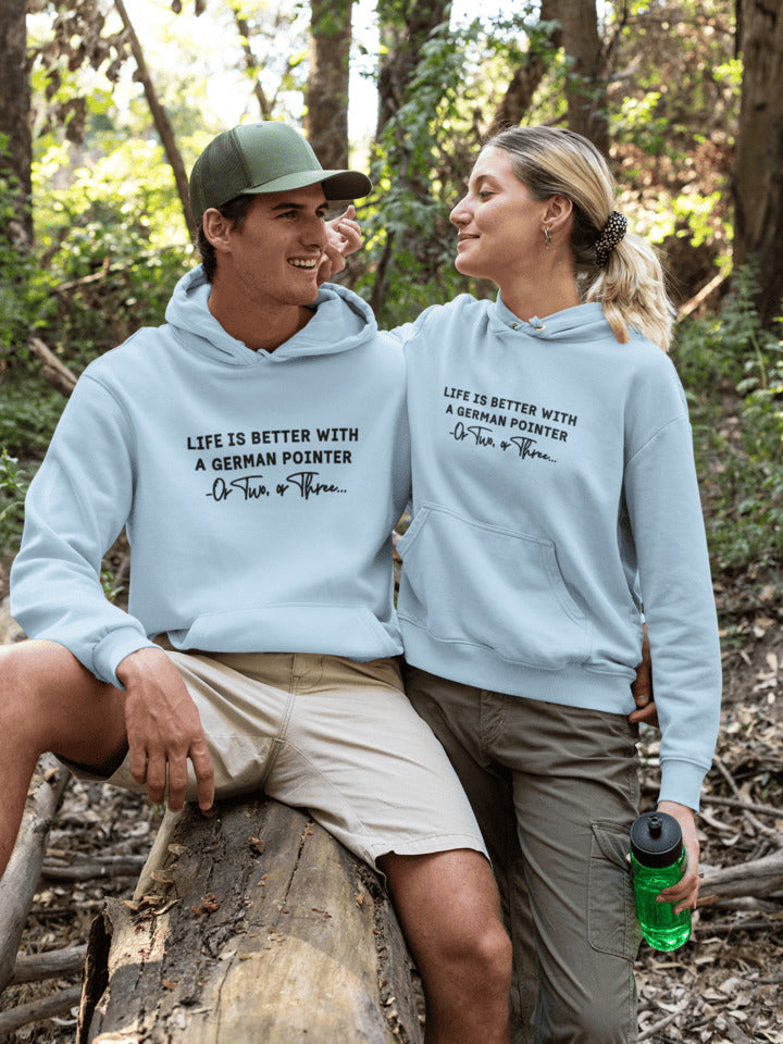 Life is better with a German Pointer Hoodie trui - zwart design