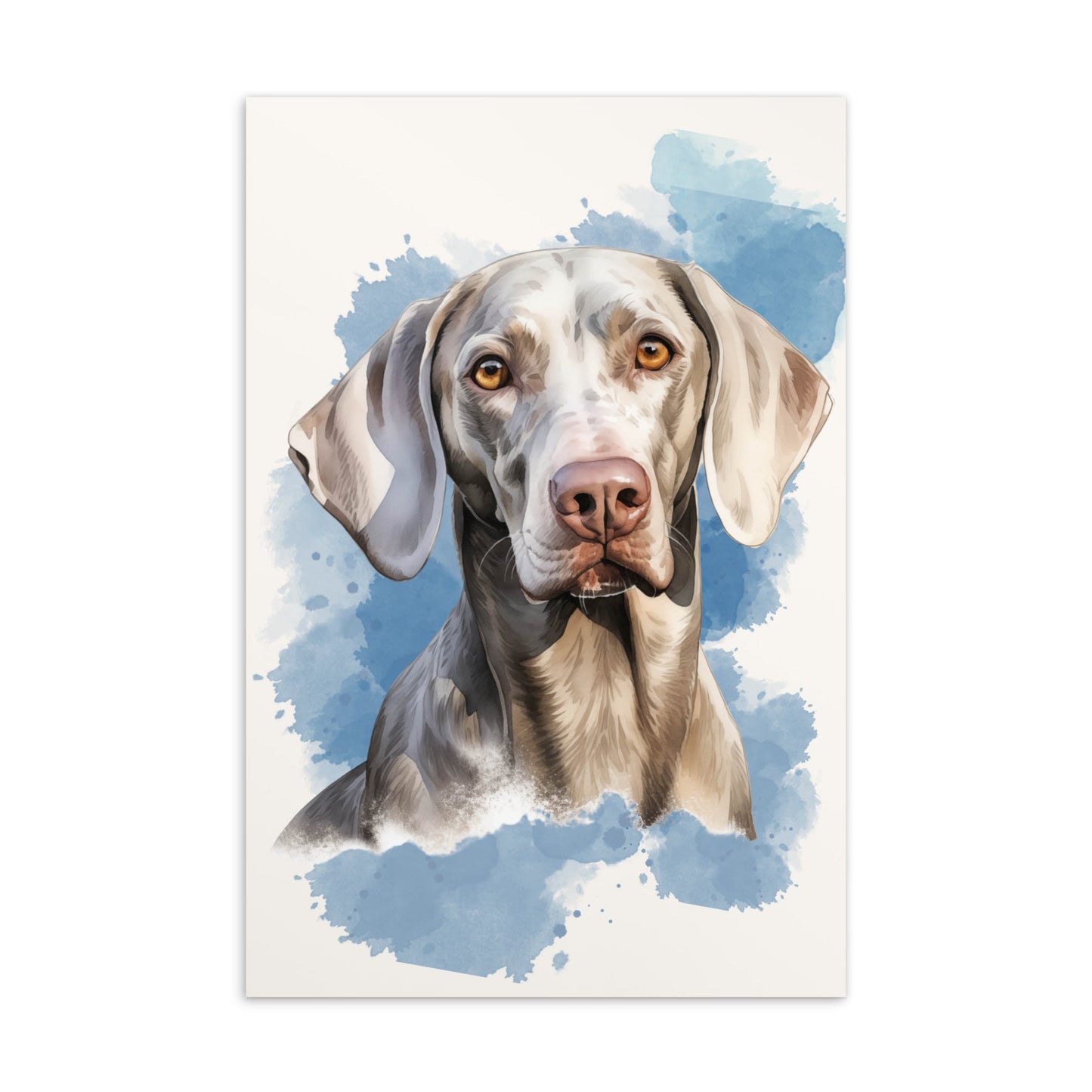 Weimaraner postkaartbundel - set van 6 Waterverf Illustraties