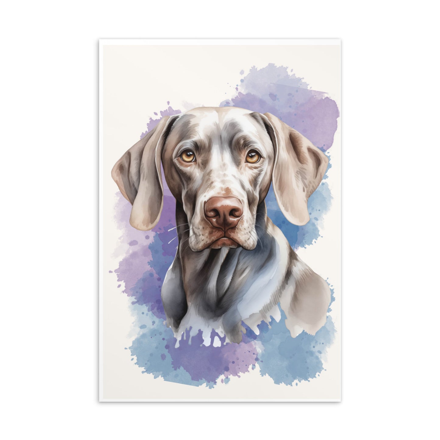 Weimaraner postkaartbundel - set van 6 Waterverf Illustraties