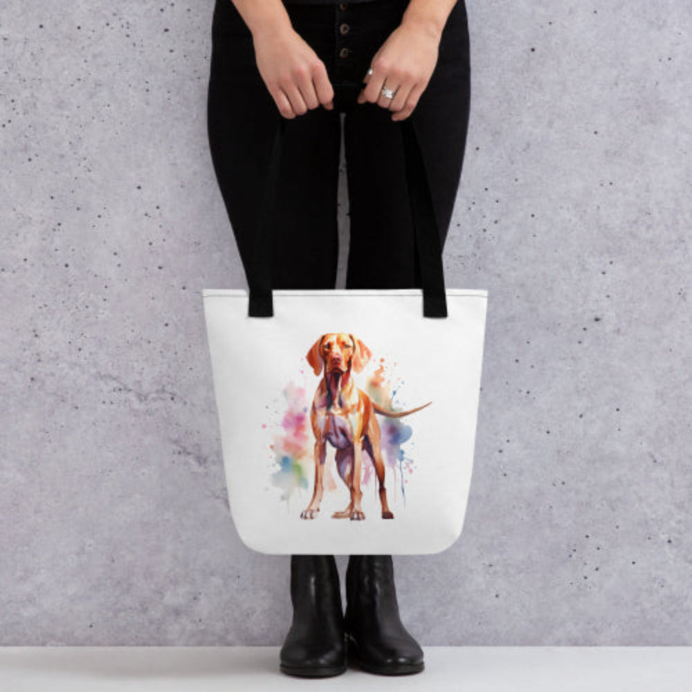 Tote bag with vizsla print