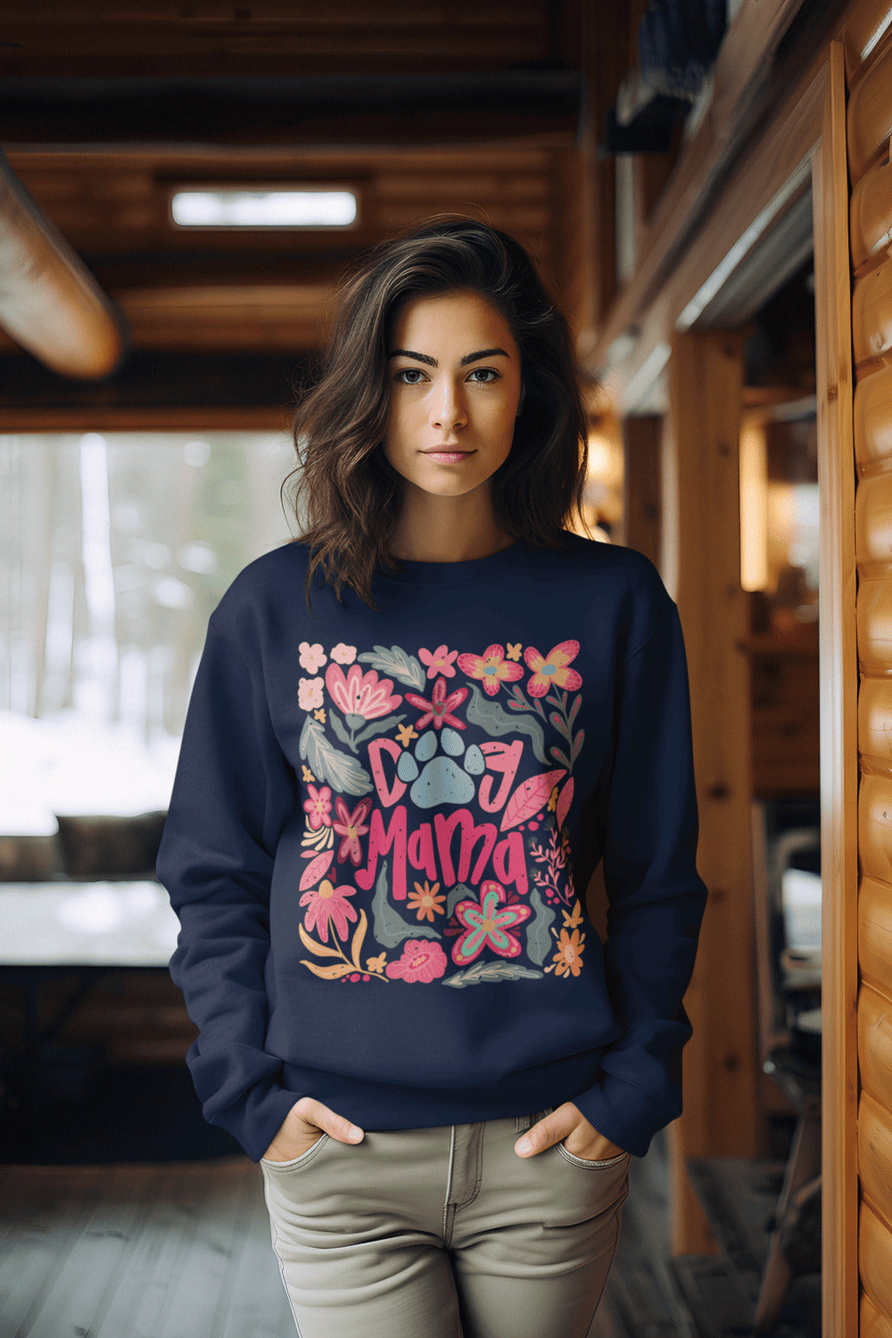 Sweater trui - Dog Mama boho style