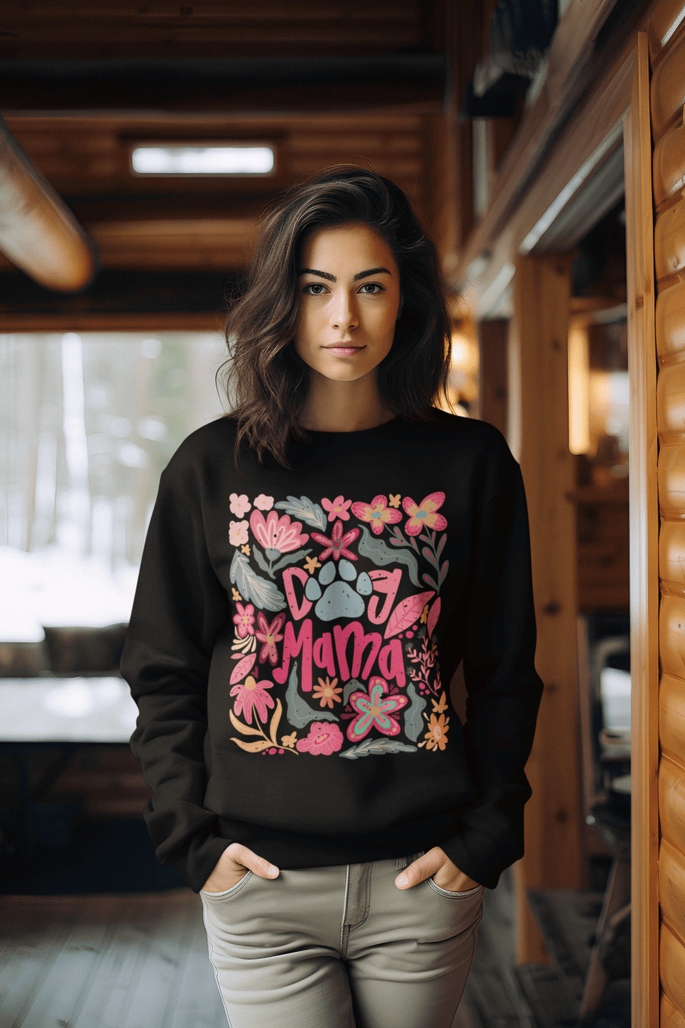 Sweater trui - Dog Mama boho style
