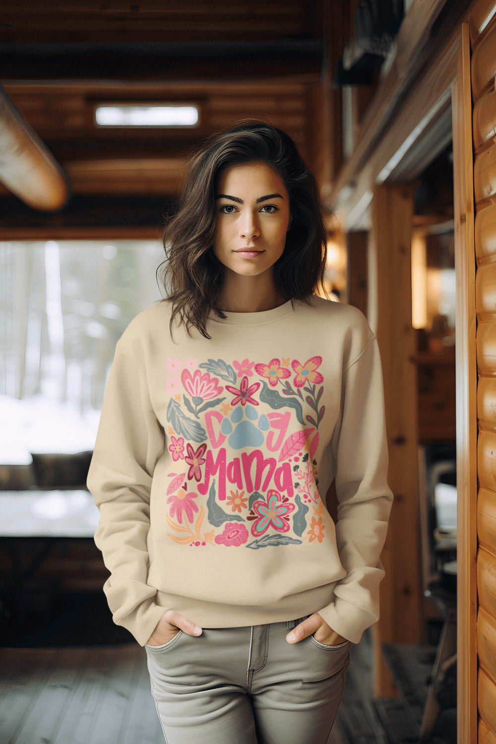 Sweater trui - Dog Mama boho style