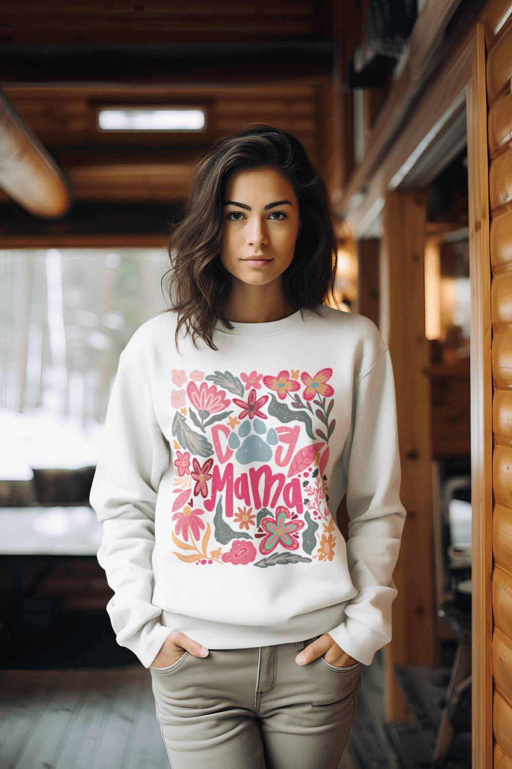 Sweater trui - Dog Mama boho style