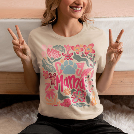 T-shirt Dog Mama - Boho style