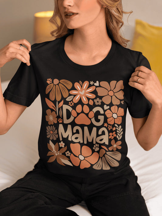 T-shirt - Dog Mama flower