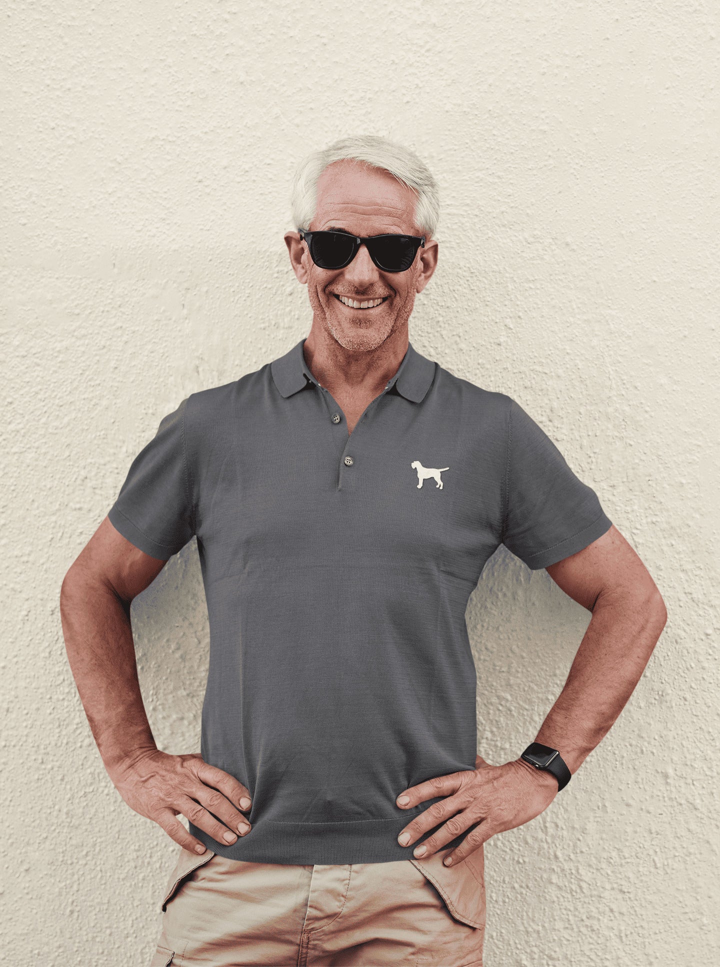 Premium Polo met Geborduurde Duitse Staande Draadhaar.