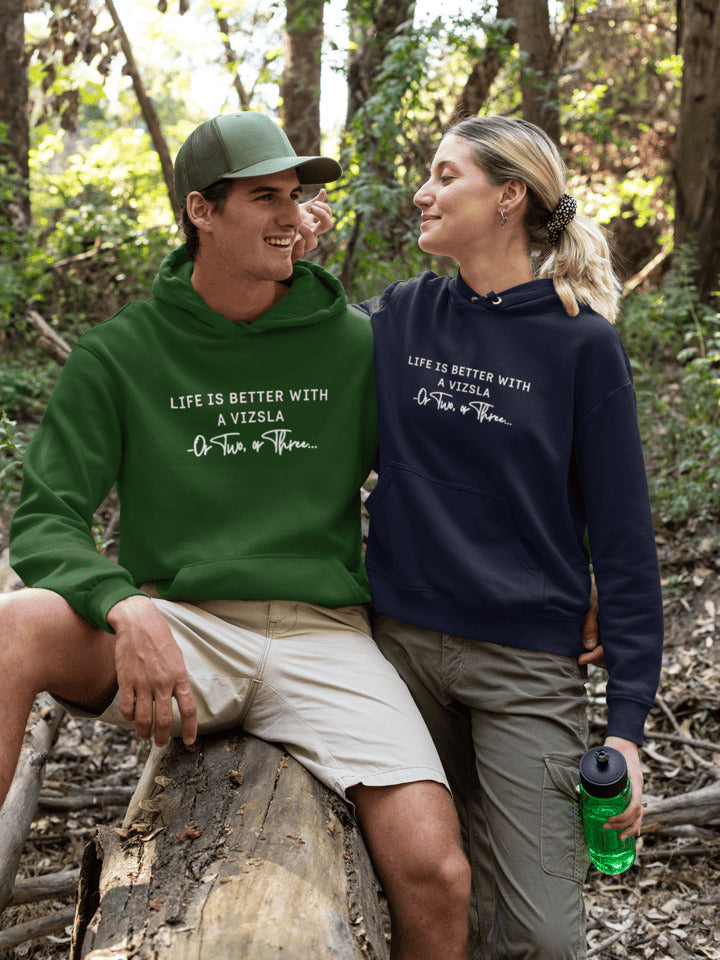 Life is better with a Vizsla Hoodie trui - wit design