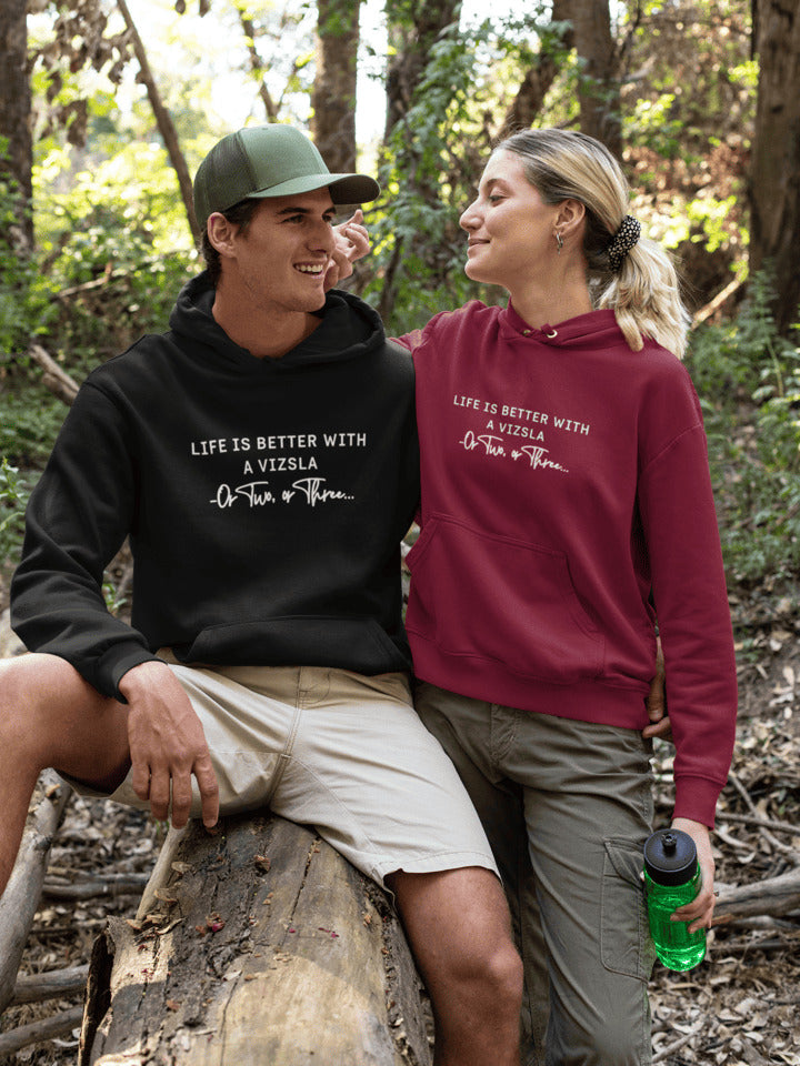 Life is better with a Vizsla Hoodie trui - wit design