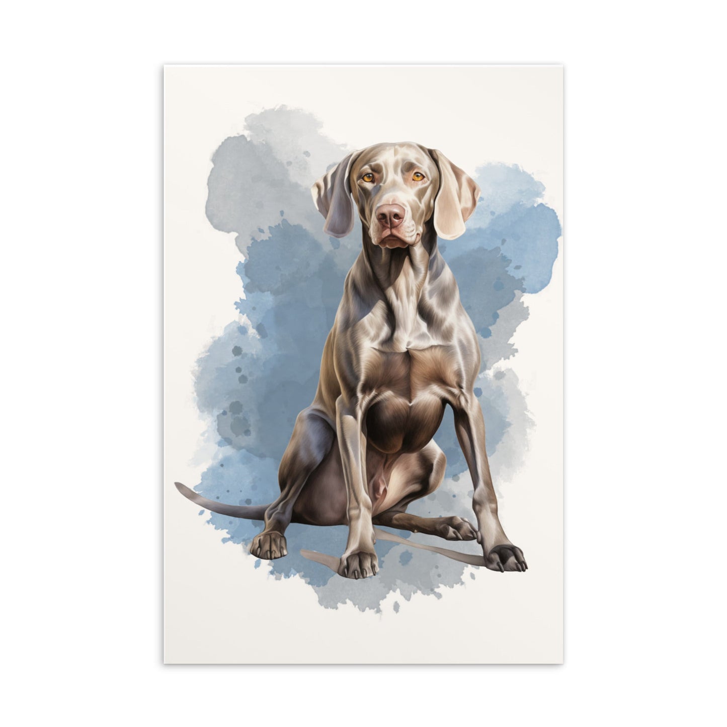 Weimaraner postkaartbundel - set van 6 Waterverf Illustraties