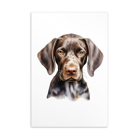 Duitse staande pups postkaartbundel - set van 6 Illustraties