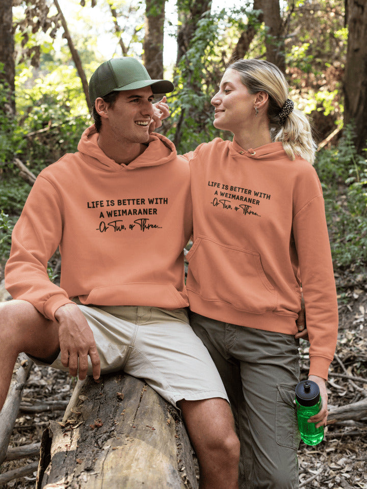 Life is better with a Weimaraner Hoodie trui - zwart design