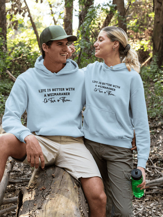 Life is better with a Weimaraner Hoodie trui - zwart design
